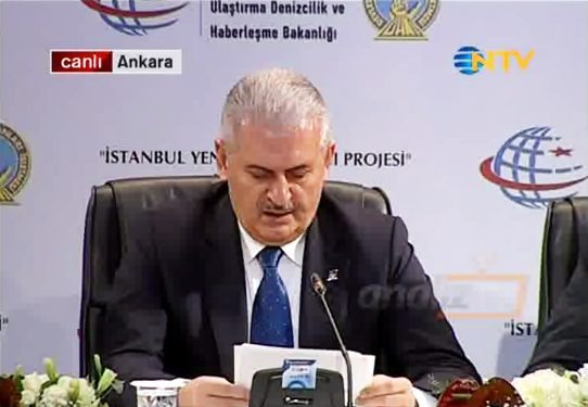 Binali Yildirim Ankara persconferentie